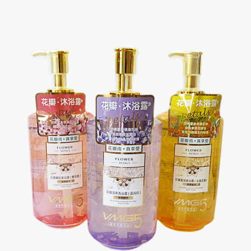 Shower gel/760ml flower bath dew，sakura blue wind chimes body wash